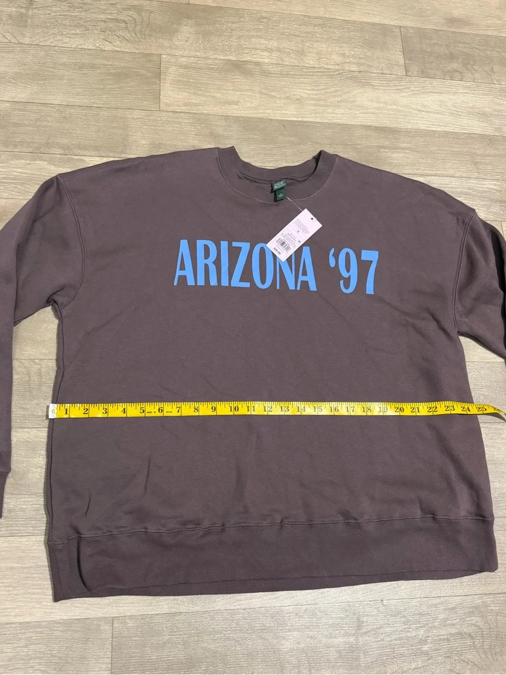 Wild Fable Women's Oversized Pullover Sweatshirt Arizona ‘97 Brown Size Z - Picture 6 of 8